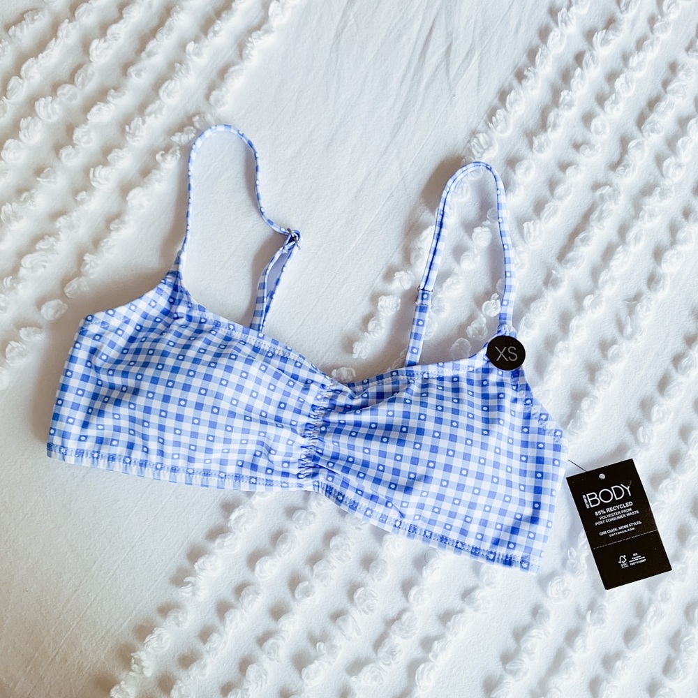 Gathered Front Backless Bikini Top